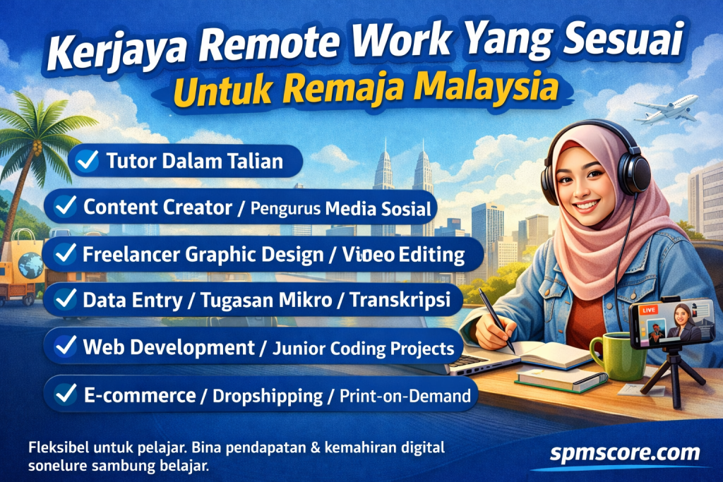 Kerjaya Remote Work Yang Sesuai Untuk Remaja Malaysia