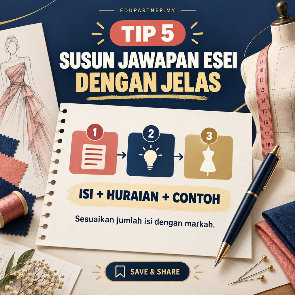 7 Tips Menjawab Soalan Rekaan dan Jahitan Pakaian SPM