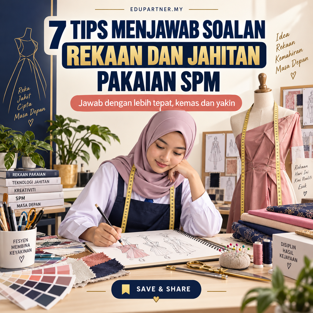7 Tips Menjawab Soalan Rekaan dan Jahitan Pakaian SPM
