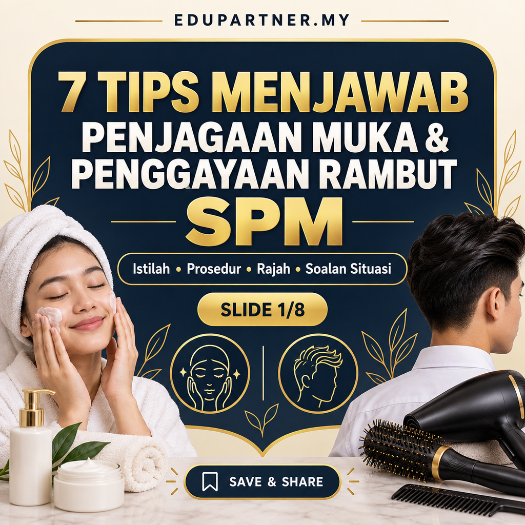 7 tips menjawab soalan penjagaan muka dan penggayaan rambut SPM
