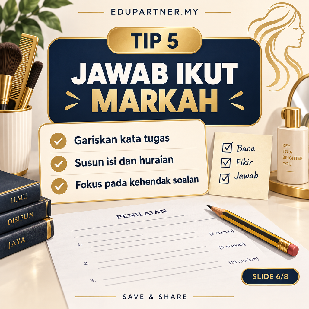 7 tips menjawab soalan penjagaan muka dan penggayaan rambut SPM
