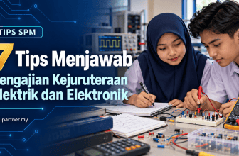 Pelajar belajar elektrik dan elektronik untuk peperiksaan SPM.
