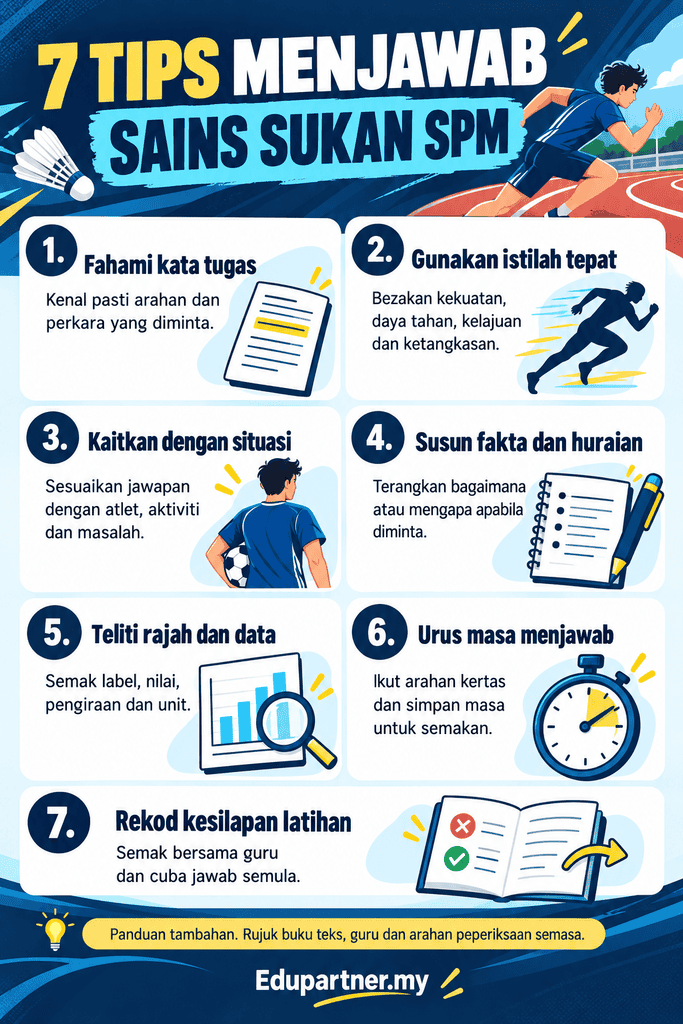 tips menjawab soalan Sains Sukan SPM