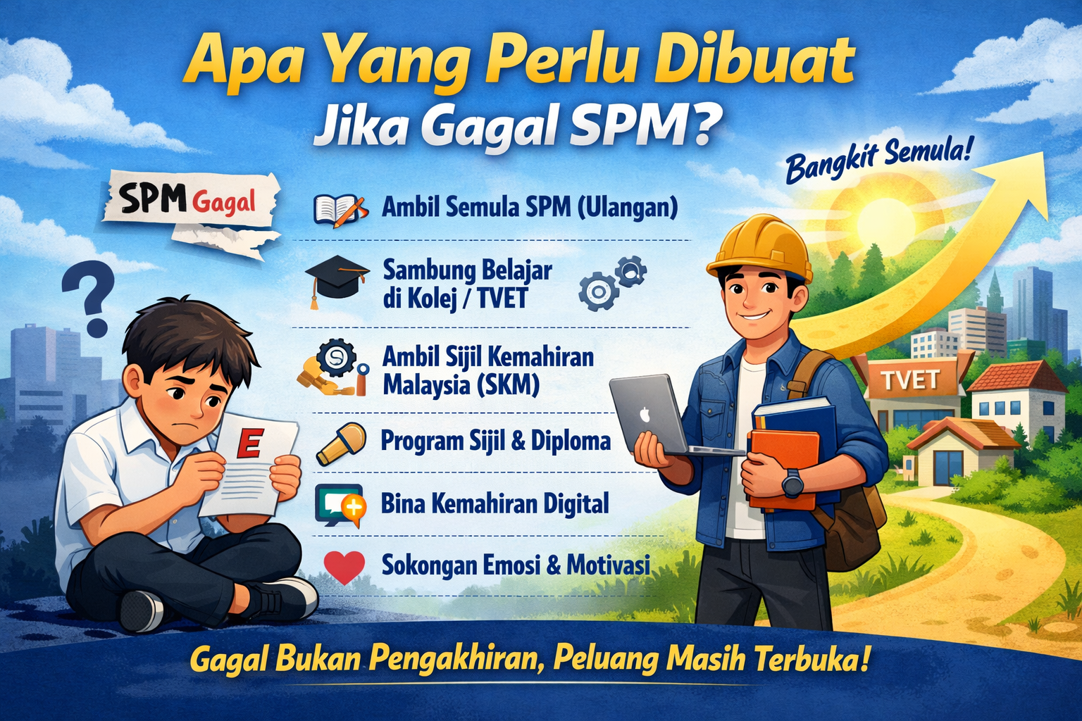Apa Yang Perlu Dibuat Jika Gagal SPM