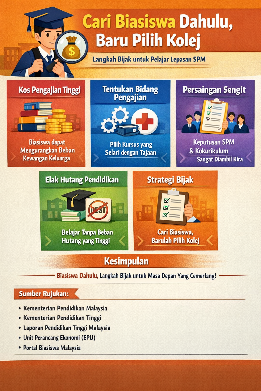 Kenapa Pelajar SPM Cari Biasiswa Dulu Sebelum Pilih Kolej