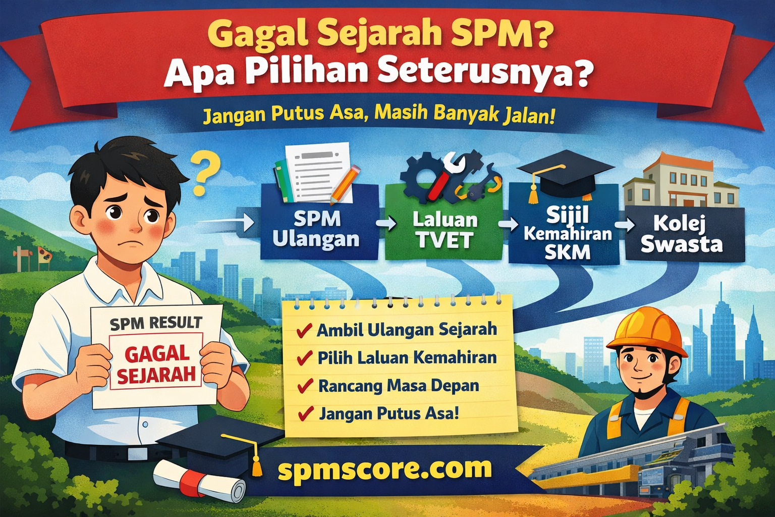 Jika Gagal Sejarah SPM, Apa Pilihan Seterusnya Panduan Lengkap Untuk Pelajar & Ibu Bapa