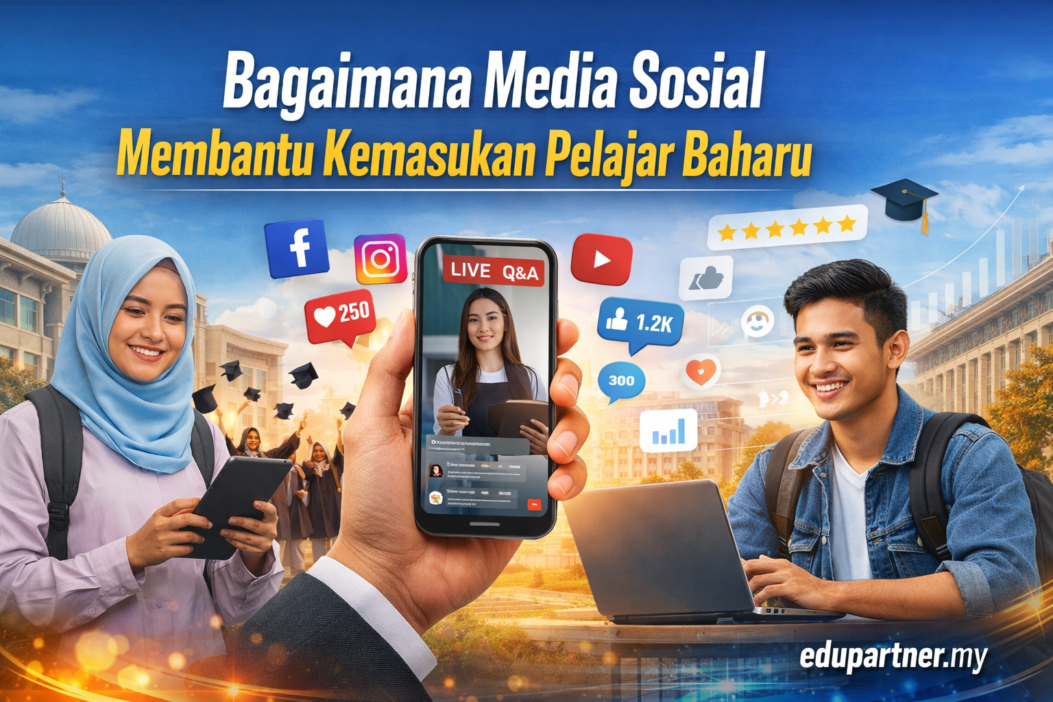 Bagaimana Media Sosial Membantu Kemasukan Pelajar Baharu