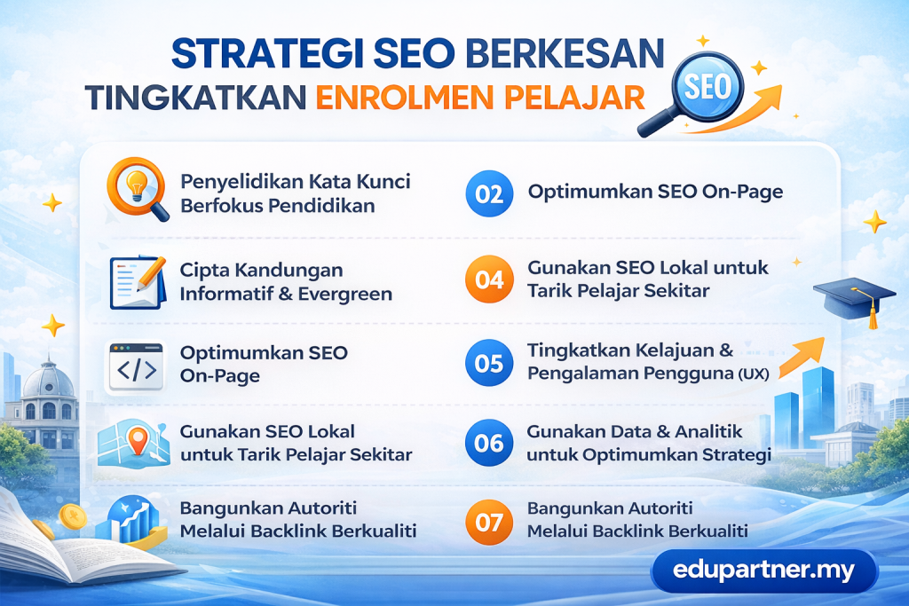 Cara Tingkatkan Enrolmen Pelajar Melalui SEO Pendidikan