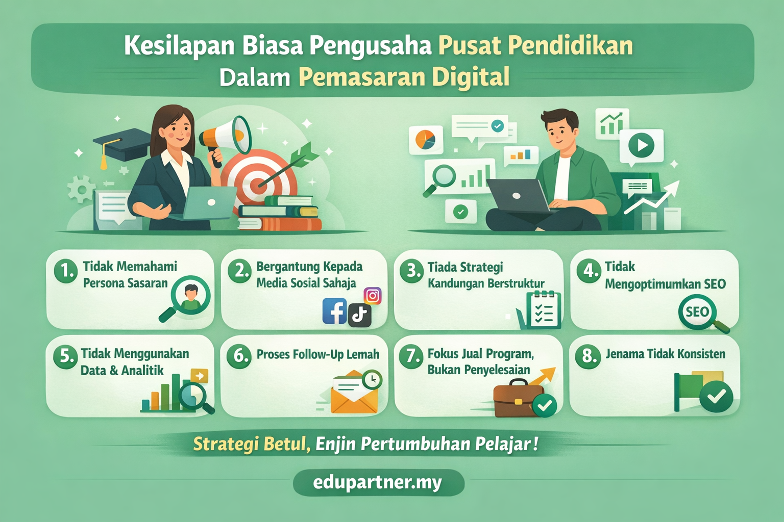 Kesilapan Biasa Pengusaha Pusat Pendidikan Dalam Pemasaran Digital