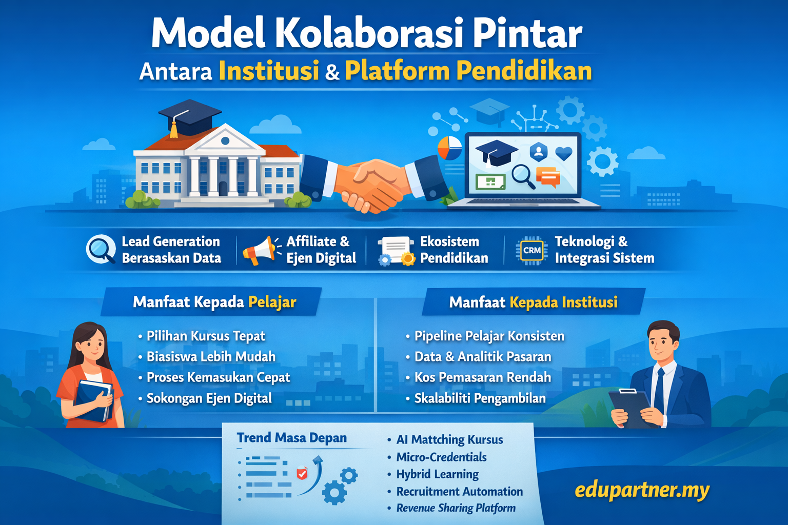 Model Kolaborasi Pintar antara Institusi dan Platform Pendidikan