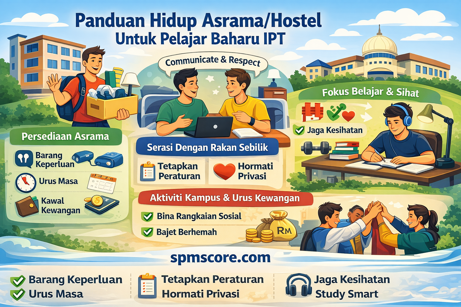 Panduan Hidup AsramaHostel Untuk Pelajar Baharu IPT