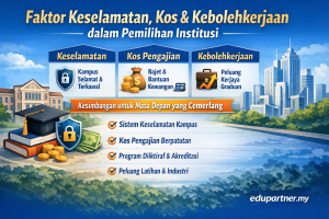 Faktor Keselamatan, Kos & Kebolehkerjaan dalam Pemilihan Institusi