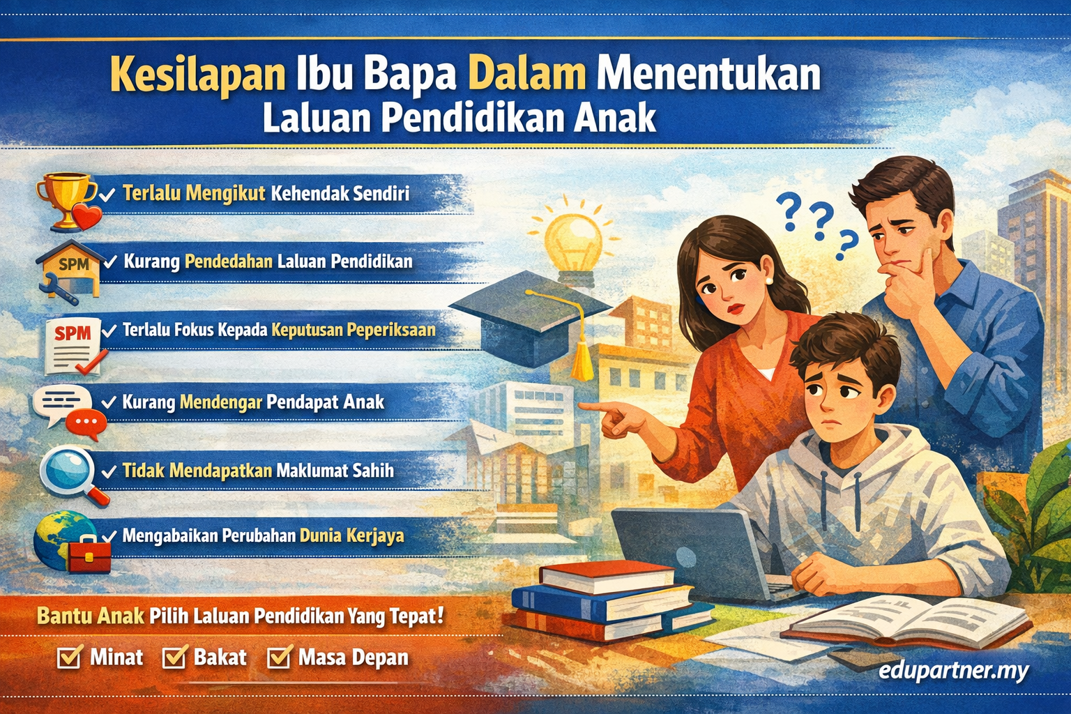 Kesilapan Ibu Bapa Dalam Menentukan Laluan Pendidikan Anak