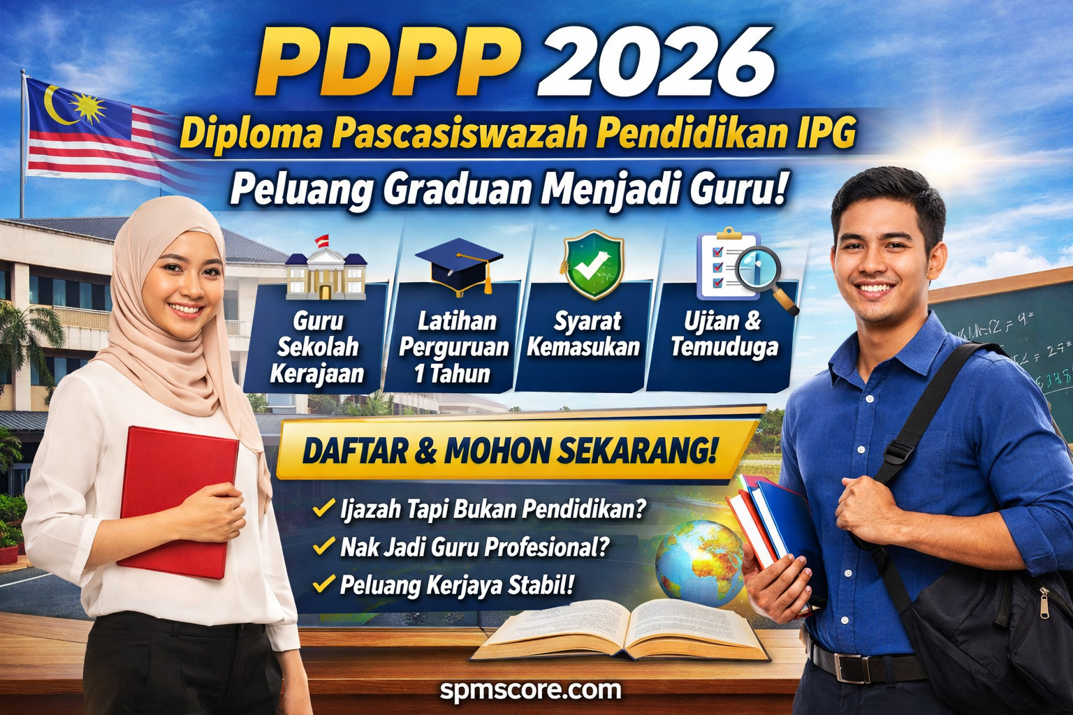 PDPP 2026: Permohonan Diploma Pascasiswazah Pendidikan IPG (Syarat, Cara Mohon & Tarikh Penting)