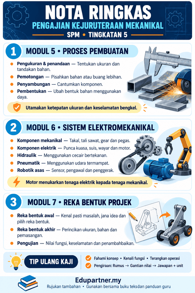 Nota Ringkas Pengajian Kejuruteraan Mekanikal (SPM Tingkatan 5)