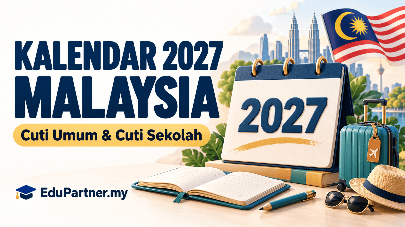 2027 Malaysia calendar with school and public holidays and travel essentials.