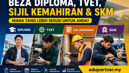 Beza Diploma, TVET, Sijil Kemahiran dan SKM – Mana Yang Lebih Sesuai Untuk Anda?